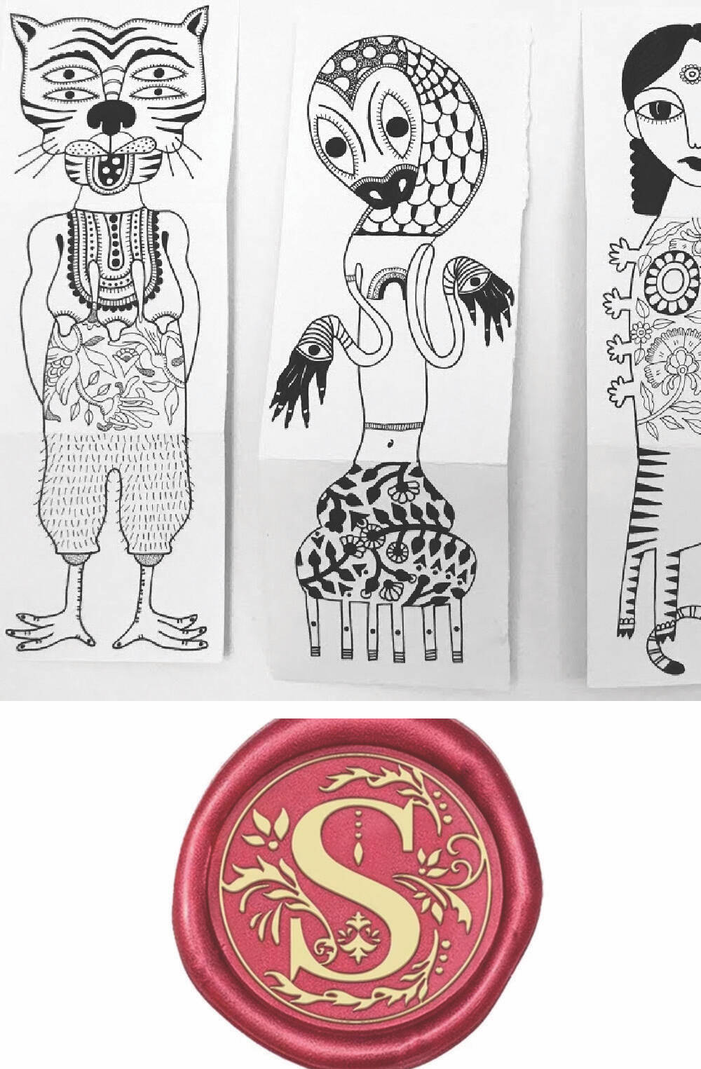 Example of an exquisite corpse project